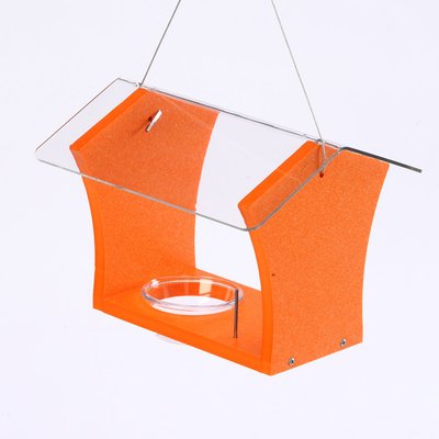 Birds Choice Birds Choice Recycled Plastic Oriole Wild Bird Feeder, Orange, 10.5 x 8.75 x 8-in