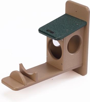 Show full view: Birds Choice Recycled Plastic Squirrel Jar Wild Bird Feeder, Taupe & Green, 7.19 x 12.38 x 11.63-in slide 2 of 6