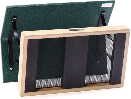 Show full view: Birds Choice Recycled Plastic Fly-Thru Wild Bird Feeder, Taupe & Green, Large: 19 x 15.75 x 13-in slide 4 of 4