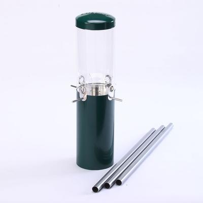 Show full view: Birds Choice Squirrel Proof Classic Tube Wild Bird Feeder with Pole & Baffle, Green slide 6 of 6
