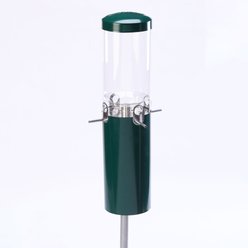 Birds Choice Squirrel Proof Classic Tube Wild Bird Feeder with Pole & Baffle, Green