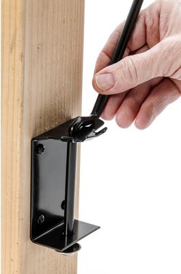 Show full view: Birds Choice Wall or Deck Bracket 5 Position Bird Feeder or Planter, Black, 31-in slide 5 of 6