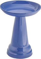 Ohio Stoneware Bird Bath, 17 x 17 x 22-in, Summer Blue slide 1 of 6