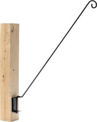 Birds Choice Wall or Deck Bracket 5 Position Bird Feeder or Planter, Black, 31-in