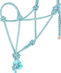 Weaver Equine Diamond Braided Horse Rope Horse Halter with Lead, Turquoise/Brown/Tan slide 2 of 3
