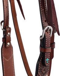 Weaver Equine Turquoise Cross Aztec Horse Browband Headstall slide 2 of 9