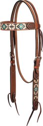 Weaver Equine Turquoise Cross Aztec Horse Browband Headstall
