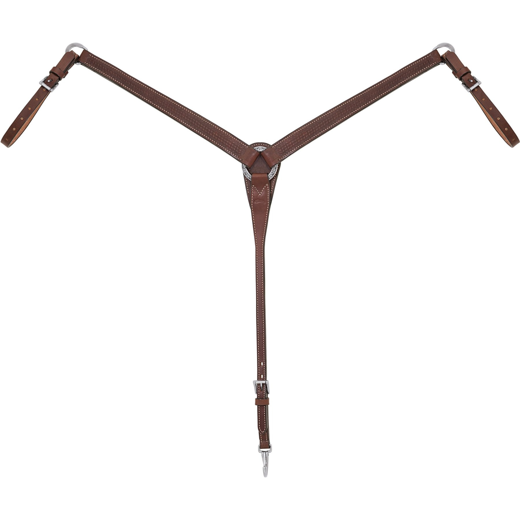 Weaver Equine Basin Cowboy Tapered Horse Breast Collar, Brown