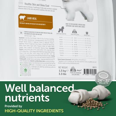 Show full view: Nature's Protection Superior Care Adult Small Breed Grain-Free Lamb Dry Dog Food, 3.3-lb bag slide 5 of 9