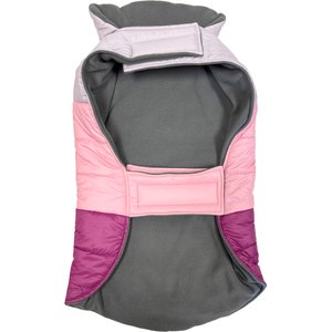 Eddie Bauer Flora Colorblock Puffer Dog Parka, Purple/Light Purple, Large