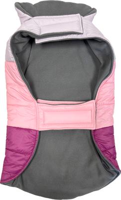Show full view: Eddie Bauer Flora Colorblock Puffer Dog Parka, Purple/Light Purple, Small slide 3 of 8
