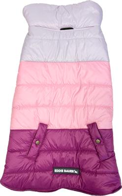 Show full view: Eddie Bauer Flora Colorblock Puffer Dog Parka, Purple/Light Purple, Small slide 2 of 8