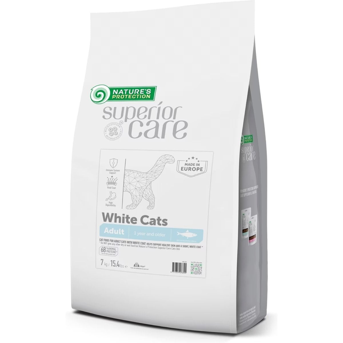 Nature's Protection Superior Care White Coat All Breeds Herring Dry Cat Food, 15.4-lb bag