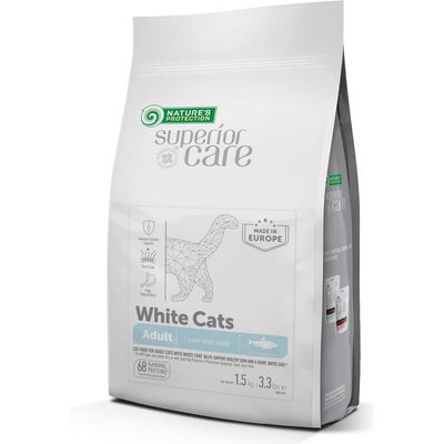 Nature's Protection Nature's Protection Superior Care White Coat All Breeds Herring Dry Cat Food, 3.3-lb bag
