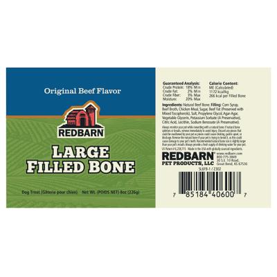 Show full view: Redbarn Large Beef Filled Bones Dog Treats, case of 15 slide 10 of 12