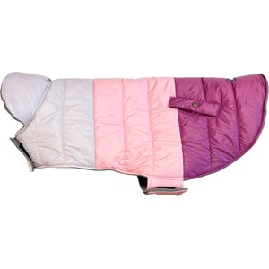 Eddie Bauer Flora Colorblock Puffer Dog Parka, Purple/Light Purple, Large