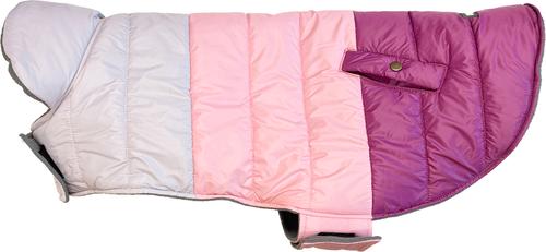 Show full view: Eddie Bauer Flora Colorblock Puffer Dog Parka, Purple/Light Purple, Small slide 4 of 8