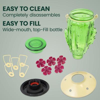 Show full view: Perky-Pet Cactus Top-Fill Glass Hummingbird Feeder slide 5 of 10