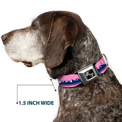 Show full view: Buckle-Down Colorado Flag Icon Mountain Skyline Dog Collar, Large: 15 to 24-in neck, 1-in wide slide 8 of 9