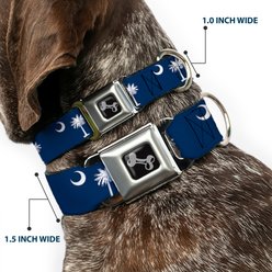 Buckle-Down South Carolina Flags Dog Collar, Large: 20 to 31-in neck, 1.5-in wide slide 2 of 8