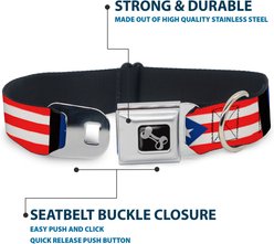 Buckle-Down Puerto Rico Flag Dog Collar, Medium: 16 to 23-in neck, 1.5-in wide slide 2 of 8