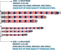 Buckle-Down Puerto Rico Flag Dog Collar, Small: 9.5 to 13-in neck, 1-in wide slide 2 of 8