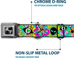 Buckle-Down Funky Alien Flowers Dog Collar, Small: 13 to 17-in neck, 1.5-in wide slide 2 of 8