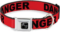 Buckle-Down Danger Text Dog Collar, Small: 13 to 17-in neck, 1.5-in wide