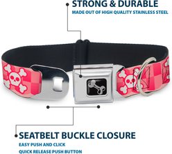 Buckle-Down Cute Skulls Dog Collar, Medium: 11 to 16.5-in neck, 1-in wide slide 2 of 8