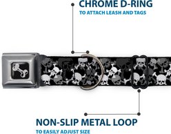 Buckle-Down Top Skulls Stacked Dog Collar, Small: 13 to 17-in neck, 1.5-in wide slide 2 of 8
