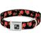Show in main carousel: Buckle-Down Red Roses Scattered Dog Collar, Small: 13 to 17-in neck, 1.5-in wide slide 1 of 9