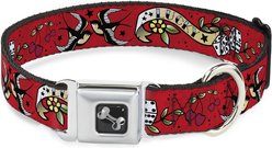 Buckle-Down Lucky Red Dog Collar, Medium: 11 to 16.5-in neck, 1-in wide