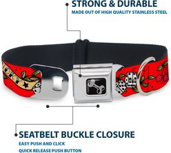 Buckle-Down Lucky Red Dog Collar, Small: 9.5 to 13-in neck, 1-in wide slide 2 of 8