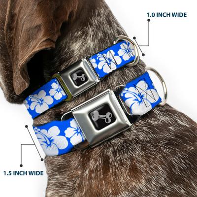 Show full view: Buckle-Down Hibiscus Dog Collar, Small: 13 to 17-in neck, 1.5-in wide slide 2 of 8