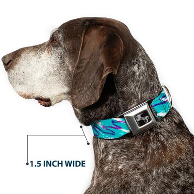 Show full view: Buckle-Down Jazzy Wave Scribble Dog Collar, Large: 15 to 24-in neck, 1-in wide slide 8 of 9