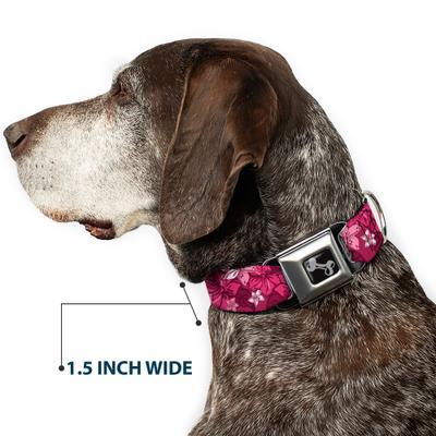 Show full view: Buckle-Down Hibiscus Collage Dog Collar, Large: 15 to 24-in neck, 1-in wide slide 7 of 8