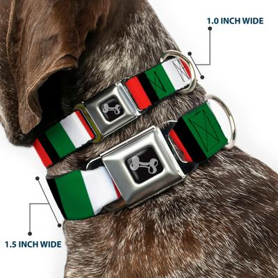 Show full view: Buckle-Down Italy Flags Dog Collar, Medium: 16 to 23-in neck, 1.5-in wide slide 2 of 8