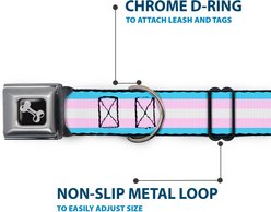 Buckle-Down Flag Transgender Dog Collar, Large: 15 to 24-in neck, 1-in wide slide 2 of 8