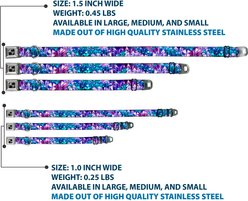 Buckle-Down Crystals Dog Collar, Medium: 16 to 23-in neck, 1.5-in wide slide 2 of 8