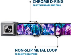 Buckle-Down Crystals Dog Collar, Medium: 11 to 16.5-in neck, 1-in wide slide 2 of 8
