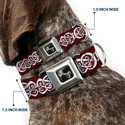 Show full view: Buckle-Down Celtic Knot Dog Collar, Medium: 11 to 16.5-in neck, 1-in wide slide 2 of 8