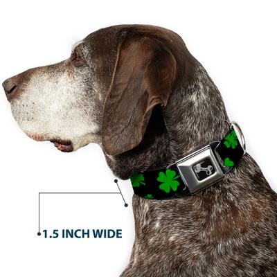 Show full view: Buckle-Down St Pats Clovers Dog Collar, Medium: 11 to 16.5-in neck, 1-in wide slide 8 of 9