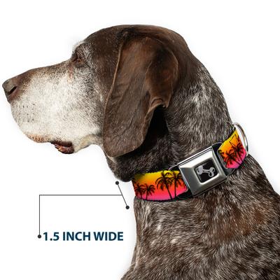 Show full view: Buckle-Down Palm Trees Sunset Fade Dog Collar, Large: 20 to 31-in neck, 1.5-in wide slide 7 of 8