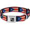 Show in main carousel: Buckle-Down Puerto Rico Flag Weathered Dog Collar, Medium: 11 to 16.5-in neck, 1-in wide slide 1 of 9