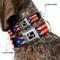 Show in main carousel: Buckle-Down Puerto Rico Flag Weathered Dog Collar, Medium: 11 to 16.5-in neck, 1-in wide slide 3 of 9