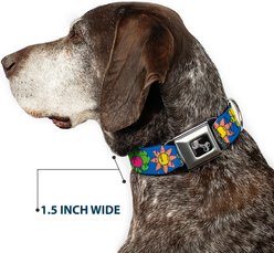 Buckle-Down Funky Flower Drip Dog Collar, Small: 13 to 17-in neck, 1.5-in wide slide 2 of 8