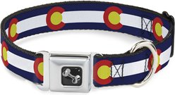 Buckle-Down Colorado Flags Dog Collar, Large: 15 to 24-in neck, 1-in wide slide 1 of 8