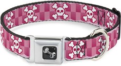 Buckle-Down Cute Skulls Dog Collar, Large: 15 to 24-in neck, 1-in wide