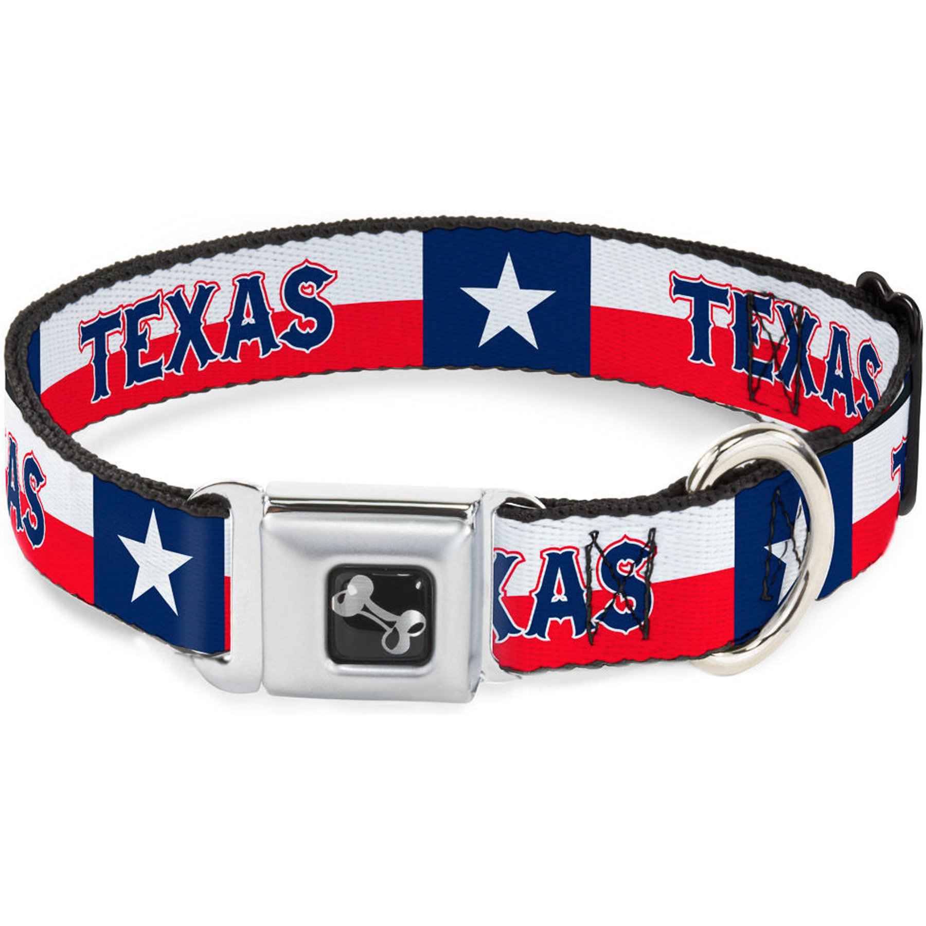 Buckle-Down Texas Flag Dog Collar, Medium: 16 to 23-in neck, 1.5-in wide