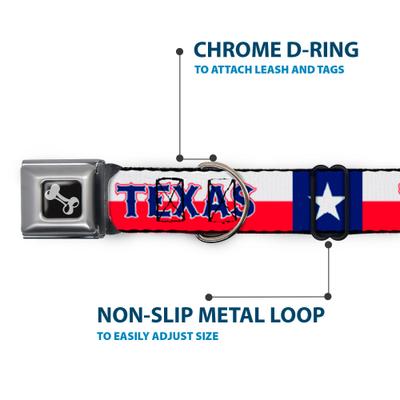 Show full view: Buckle-Down Texas Flag Dog Collar, Large: 15 to 24-in neck, 1-in wide slide 6 of 9